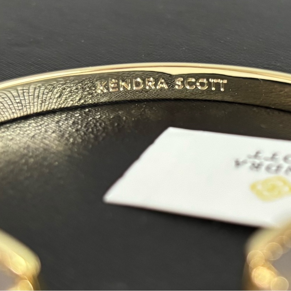 Kendra Scott Goldtone Elton Slate Cats Eye Bracelet - Picture 8 of 10